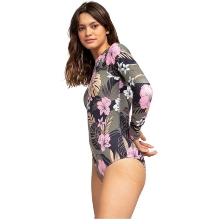 2024 Roxy Frauen Pro The Overhead Long Sleeve One Piece Surfsuit ERJWR03751 - Anthracite Classic Pro Surf